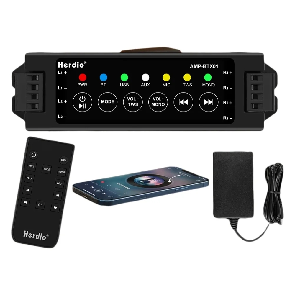 Home Cinema Accessories - Amplificateur audio Bluetooth 4 canaux Herdio
