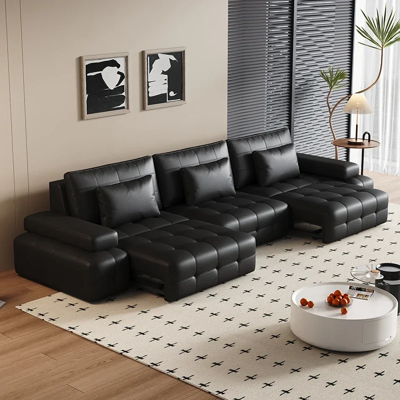 Home Cinema Interiors - Canapé Minimaliste Extensible et Inclinable Crème