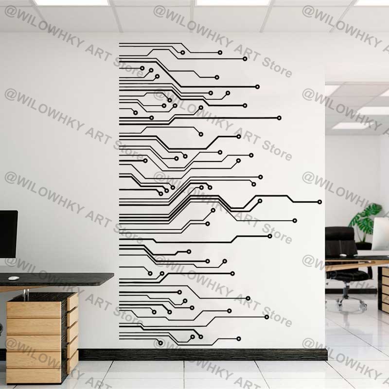 Home Cinema Room - Circuit imprimé Science Playroom Technology Vinyl
