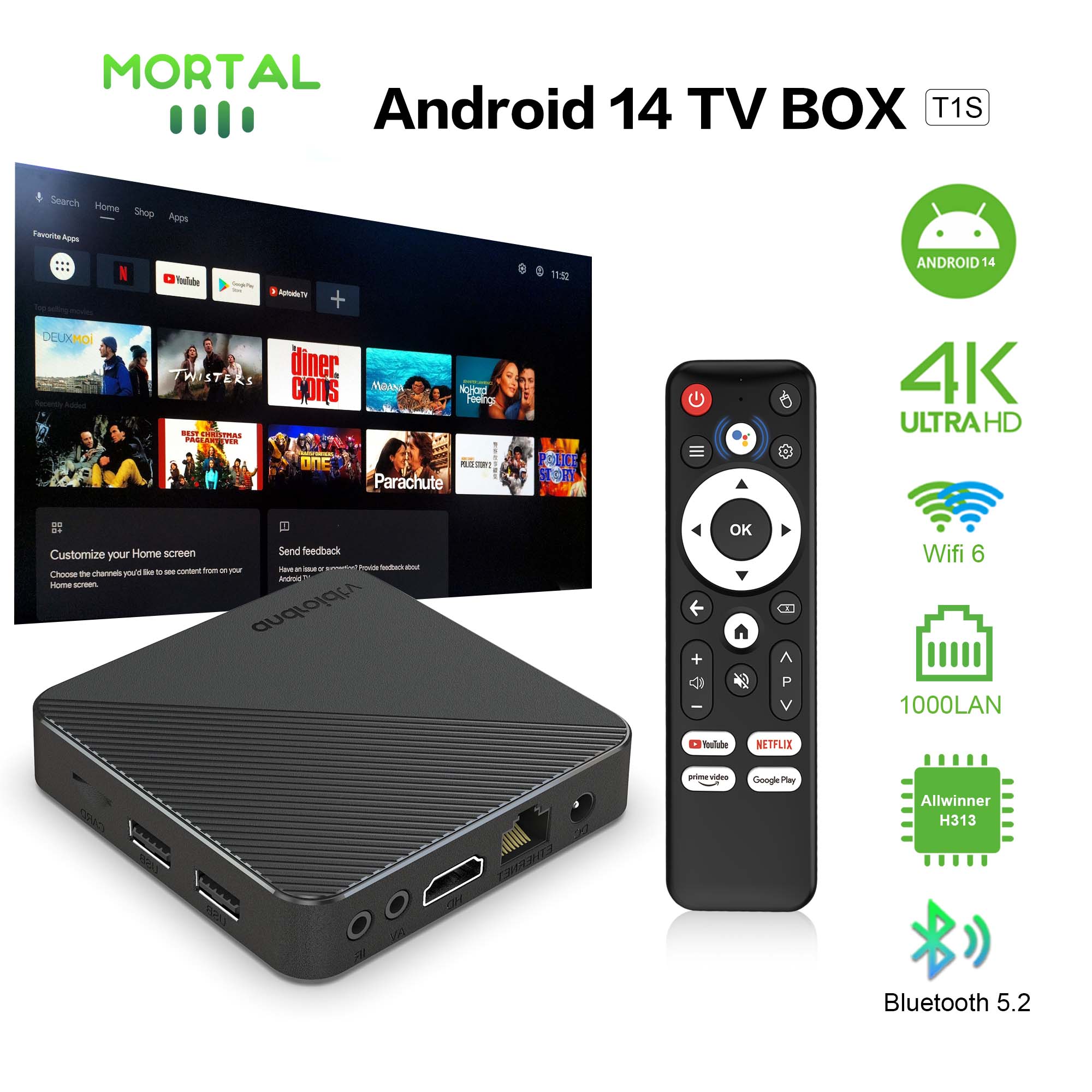 Home Cinema Media Player - Boîtier TV Home Cinéma intelligent Android