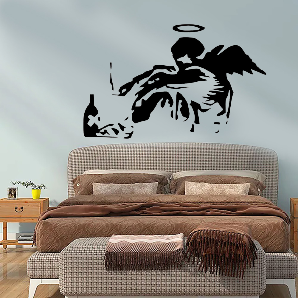 Home Cinema Room - Banksy – autocollants muraux Graffiti ange