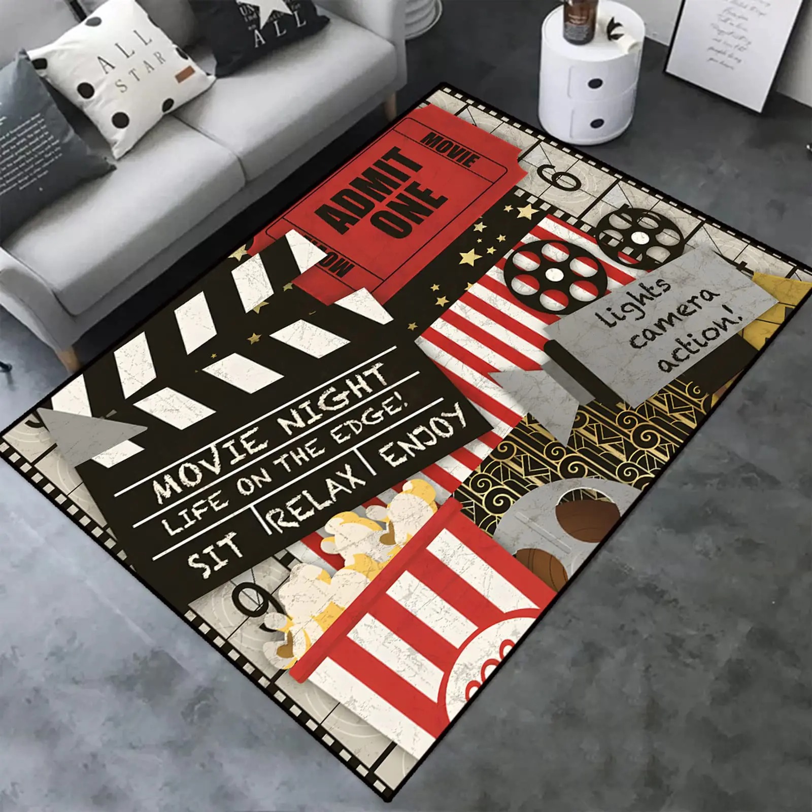 Tapis home cinéma rétro pour d - Home Cinema Interiors avis et prix