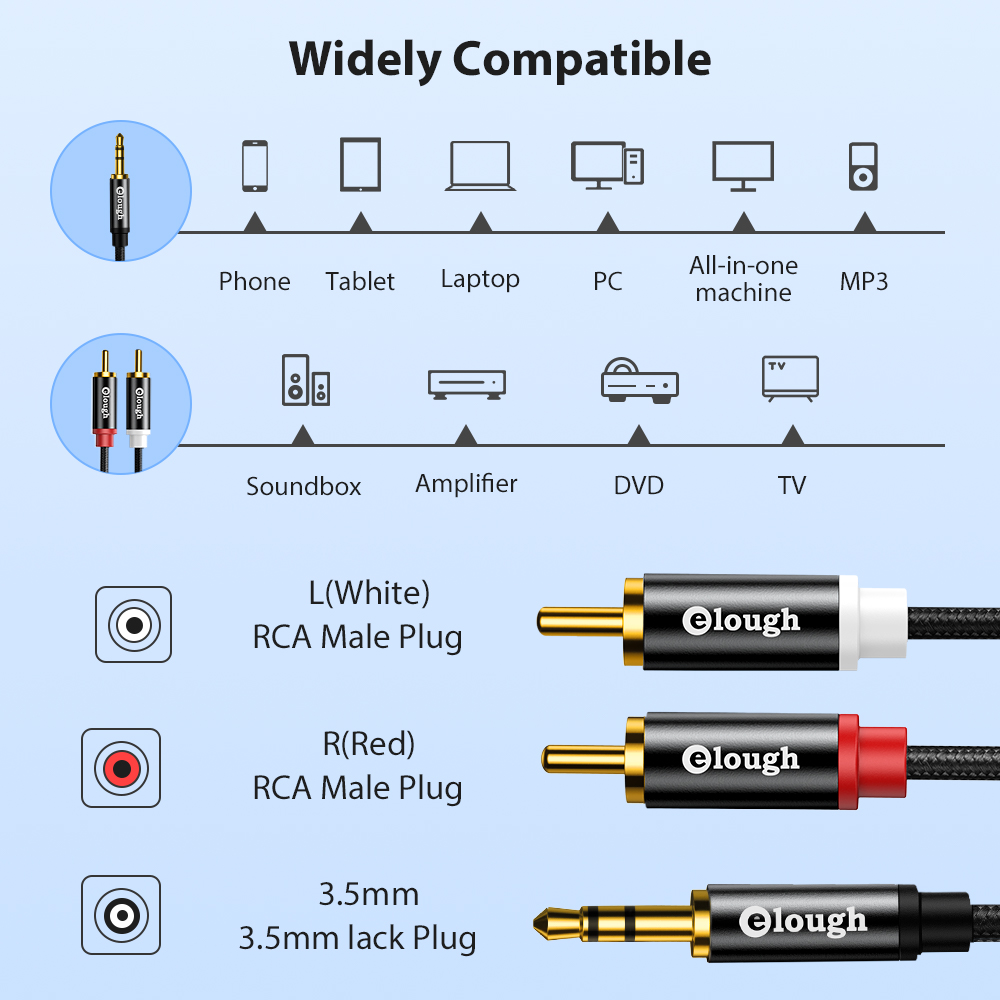 Elough-Câble RCA AUX pour haut - Home Cinema Hall avis et prix