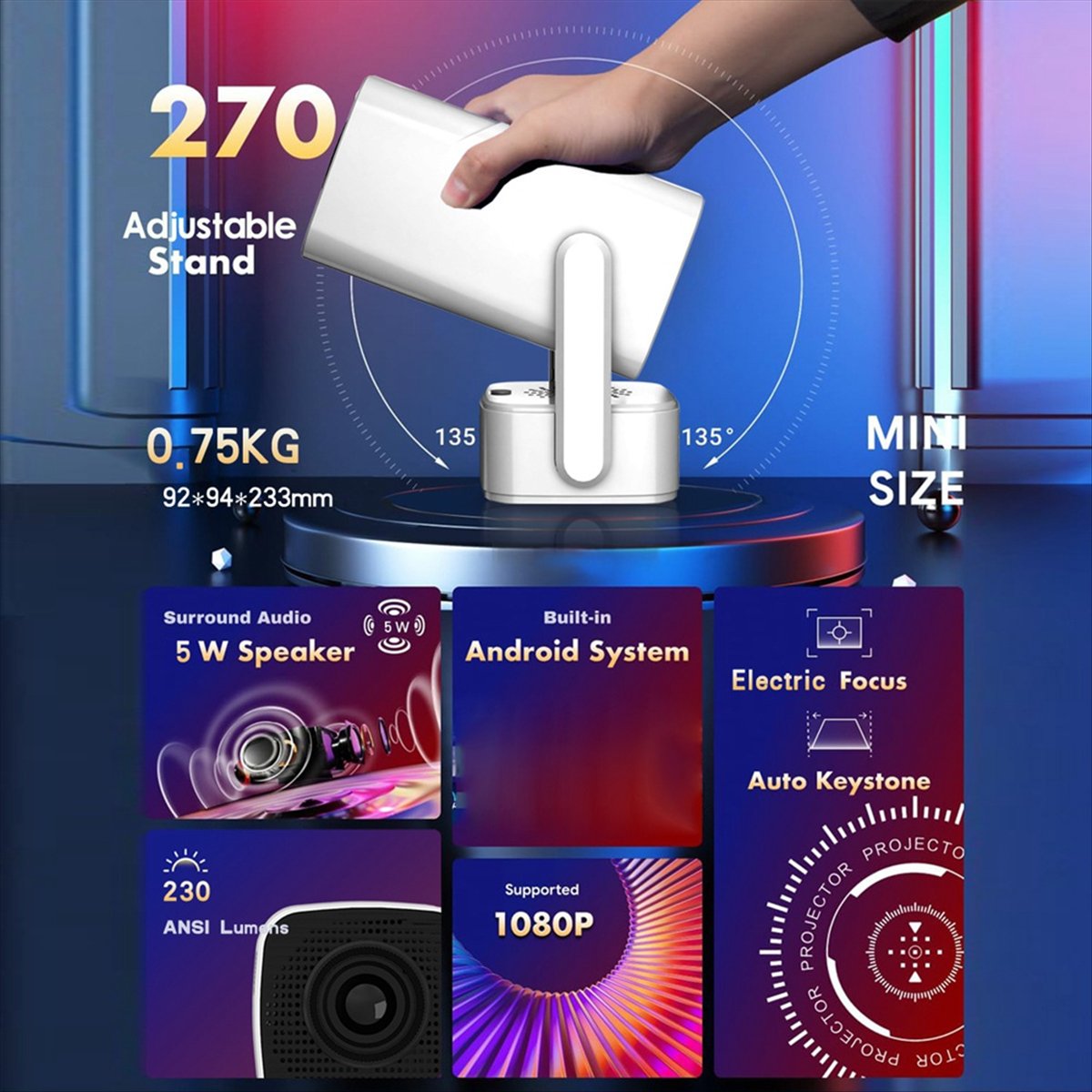 * UM JOUR Y7S Mini projecteur  - Home Cinema Today avis et prix